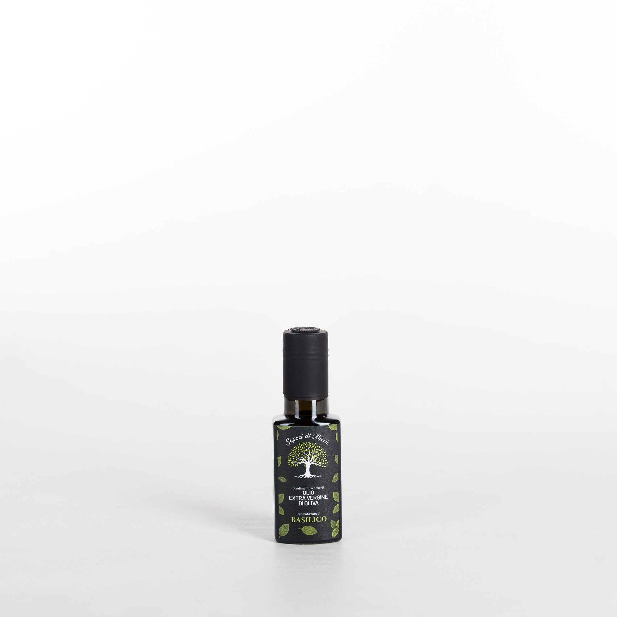 Olio Extra Vergine di Oliva aromatizzato al basilico - bottiglia 100ml